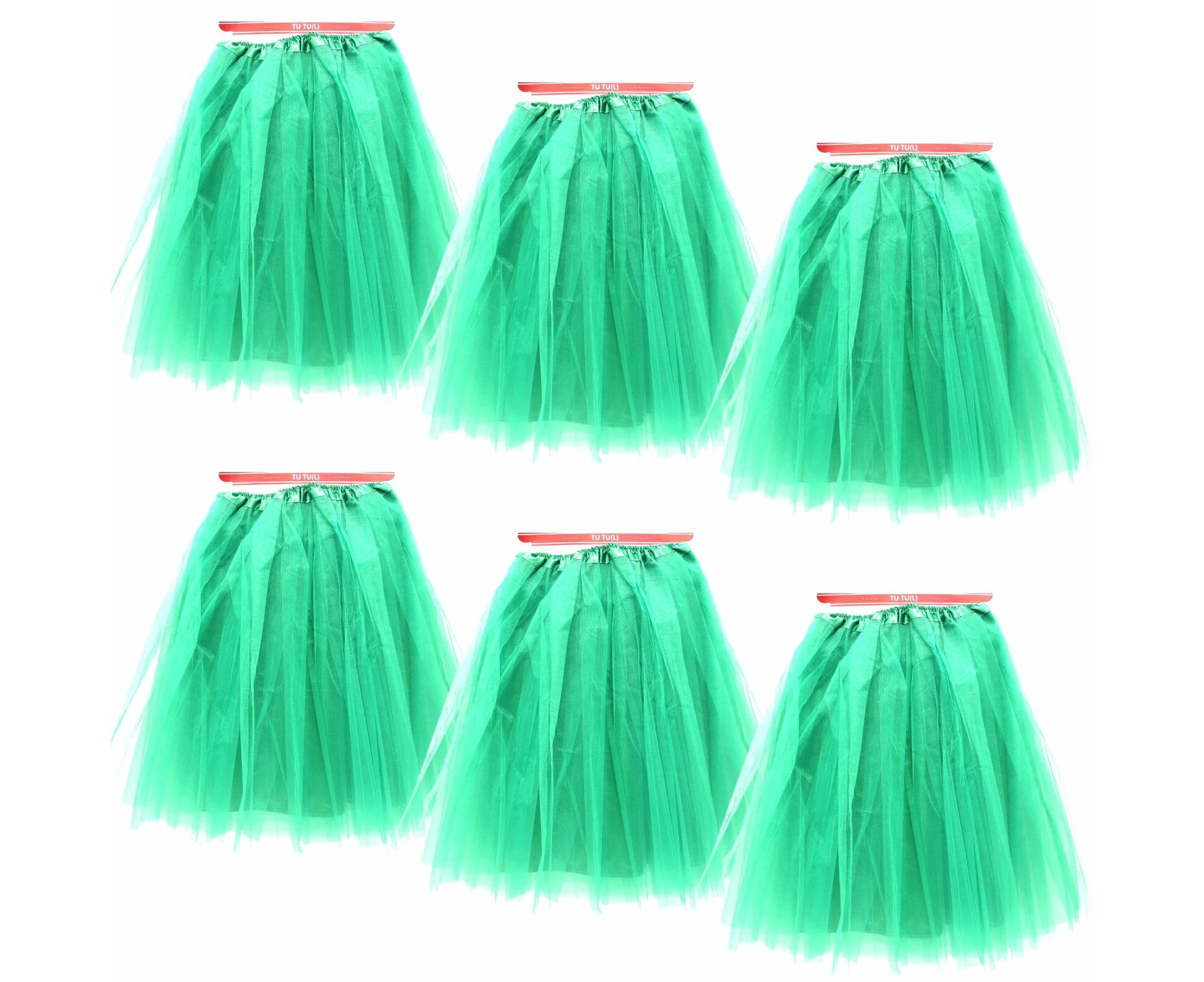 6x Green Tulle Ballerina Tutu Large, Perfect for Costumes, Dance, and Events Australia Day