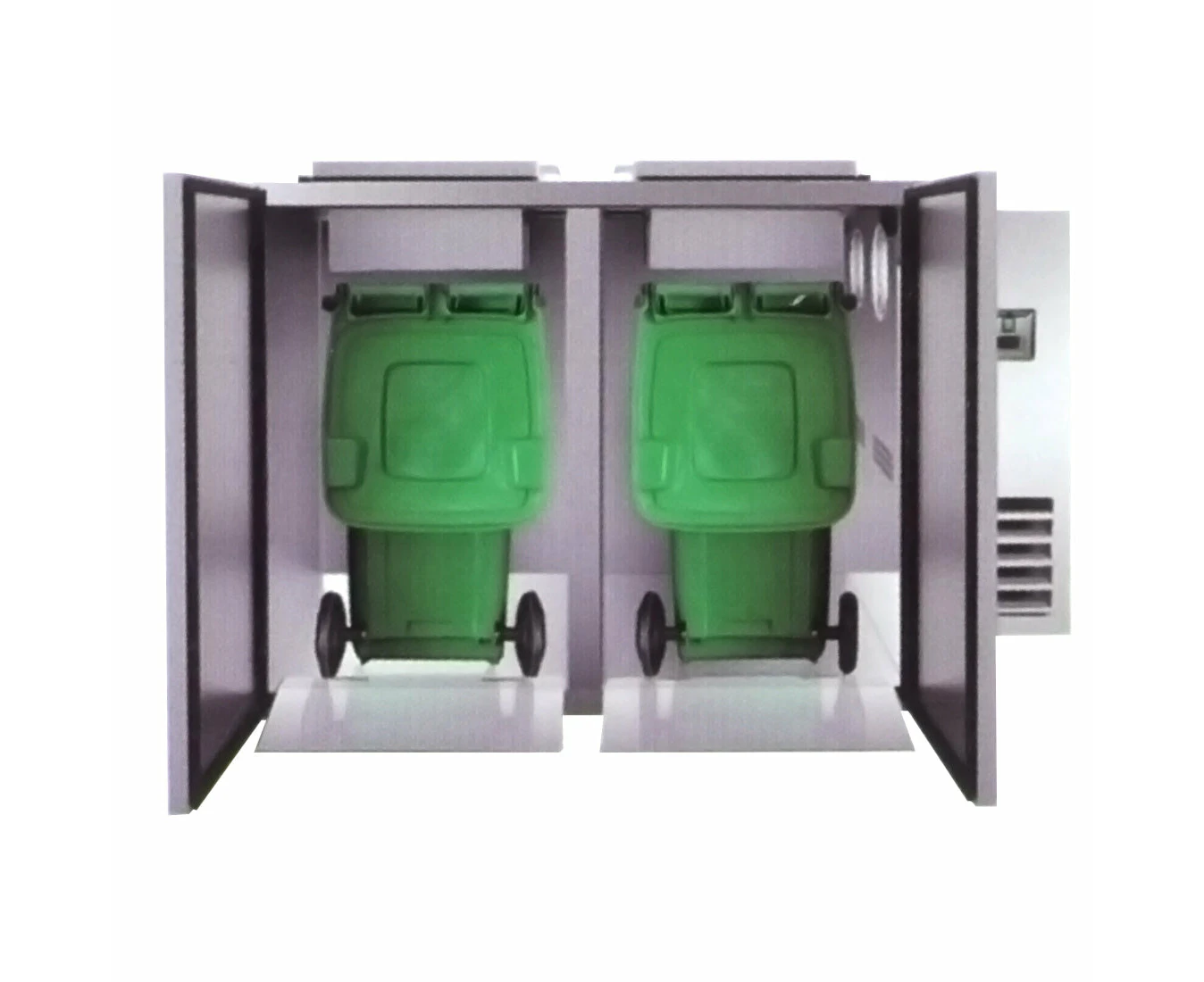 Modular Systems Refrigerated Solid Waster Cooler With 2Pcs  - Waste Coolers (WBC2-240) - WBC2-240