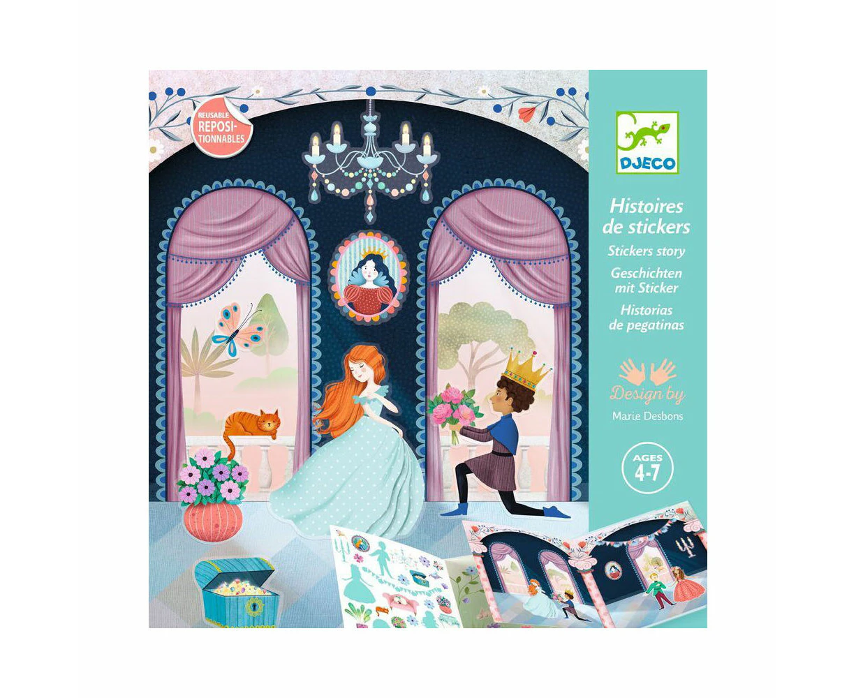 160pc Djeco Life in the Castle Stickers Set Kids Stationery Art/Craft 4y+