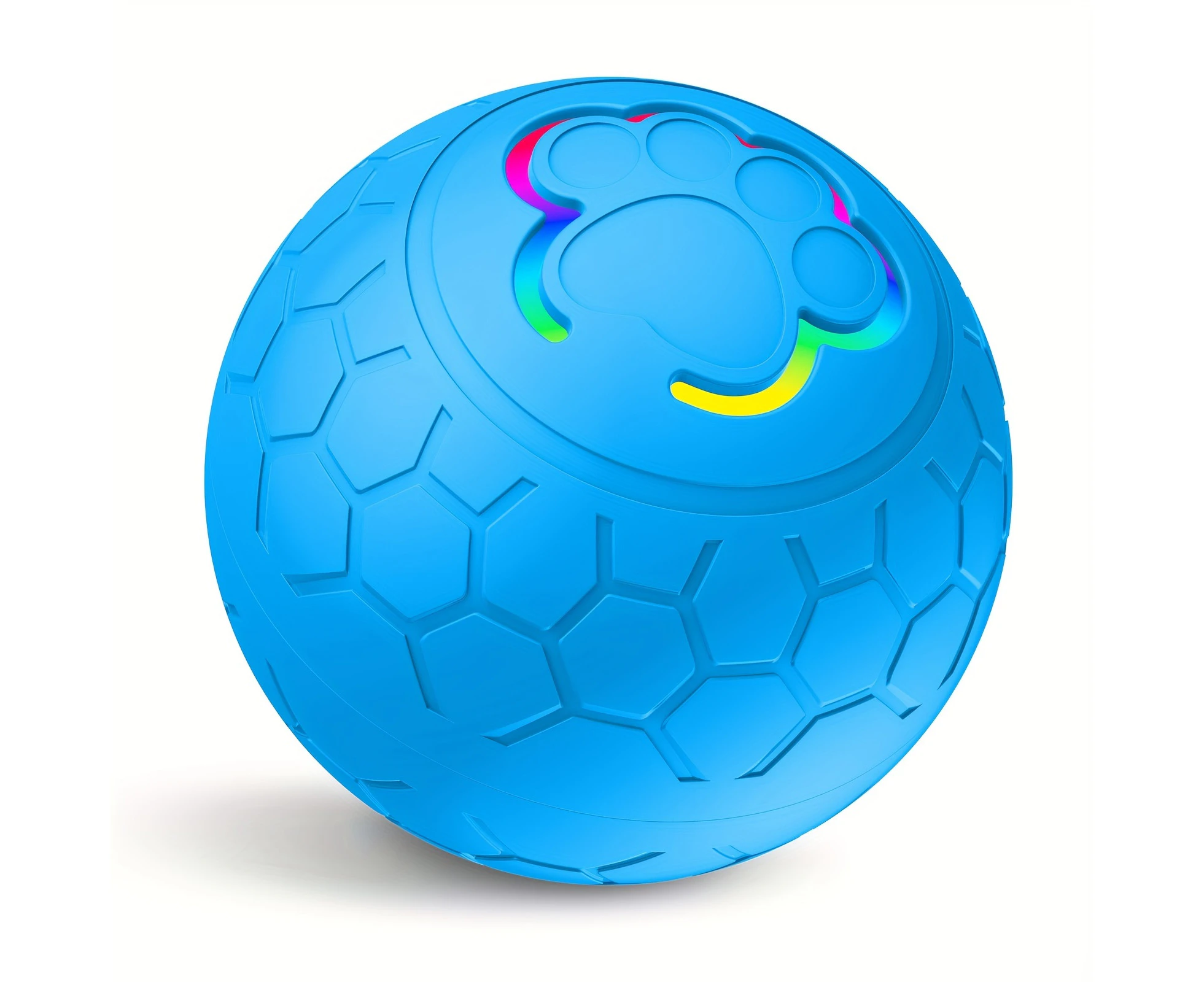 Styled Flaired Dog Toy Bouncing Ball, Smart Bouncing Dog Ball Rechargeable Puppy Toy Ball with Colorful Flashing Lights - Blue