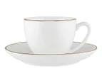 4 x Maxwell & Williams 90mL White Gold Coupe Demi Cup & Saucer Sets