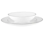 Maxwell & Williams 12-Piece White Platinum Coupe Dinner Set - White/Platinum