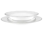 Maxwell & Williams 12-Piece White Platinum Rim Dinner Set - White/Platinum