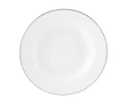 Set of 4 Maxwell & Williams 23cm White Platinum Rim Soup Bowls - White/Platinum