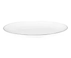 Set of 4 Maxwell & Williams 23cm White Platinum Coupe Entrée Plates - White/Platinum