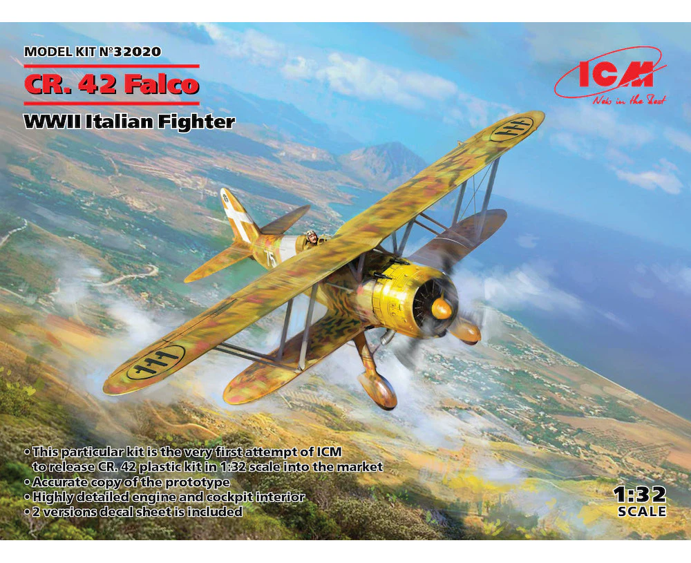 ICM 1/32 CR.42 Falco.WWII Italian Fighter Plastic Model Kit 32020