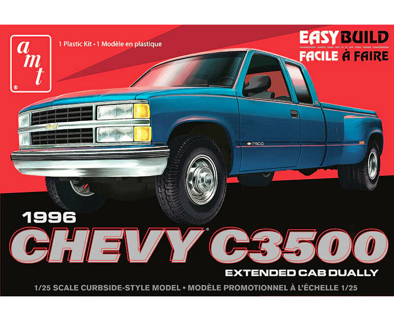 AMT 1/25 1996 Chevrolet C-3500 Dually Pickup Easy Build Plastic Model Kit