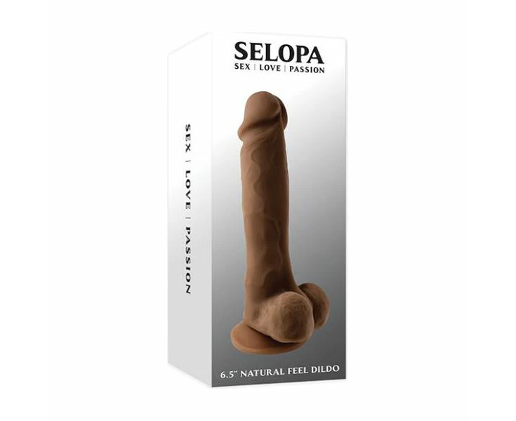 Selopa 6.5 Natural Feel Dual Layered Dildo Model Xyz 65 For All Genders Realistic Sensation Dark Brown