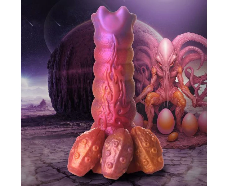 Nymphoid Ovipositor Silicone Dildo By Alien Erotics Tentacle Monster Model Nt 01 Unisex Alien Fantasy Toy Sunset Colour