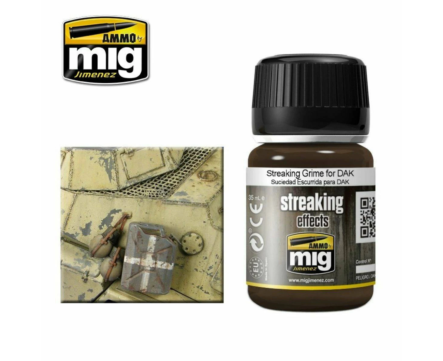 Ammo by MIG Enamel Streaking Effects Streaking Grime for D.A.K. 35ml