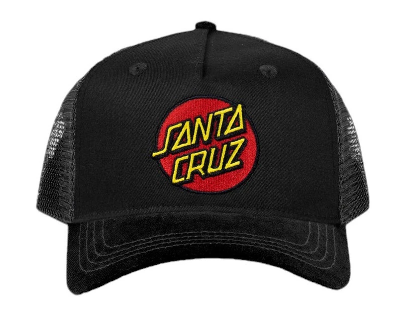 Santa Cruz Youth Hat Classic Dot Trucker Black