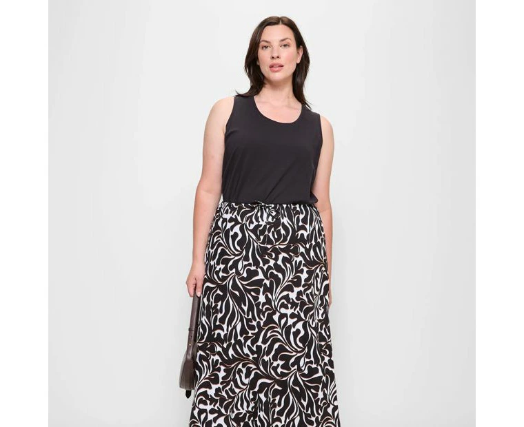 Target Plus Size Linen Blend Drawstring Slip Skirt