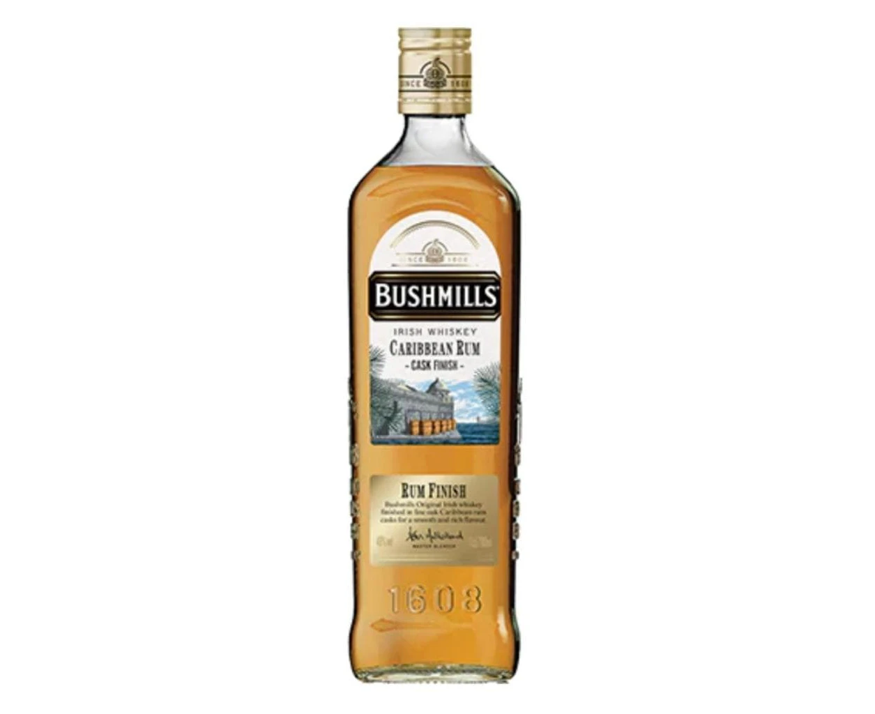 PERONALISED BUSHMILLS CARIBBEAN RUM CASK FINISH IRISH WHISKEY 700ML