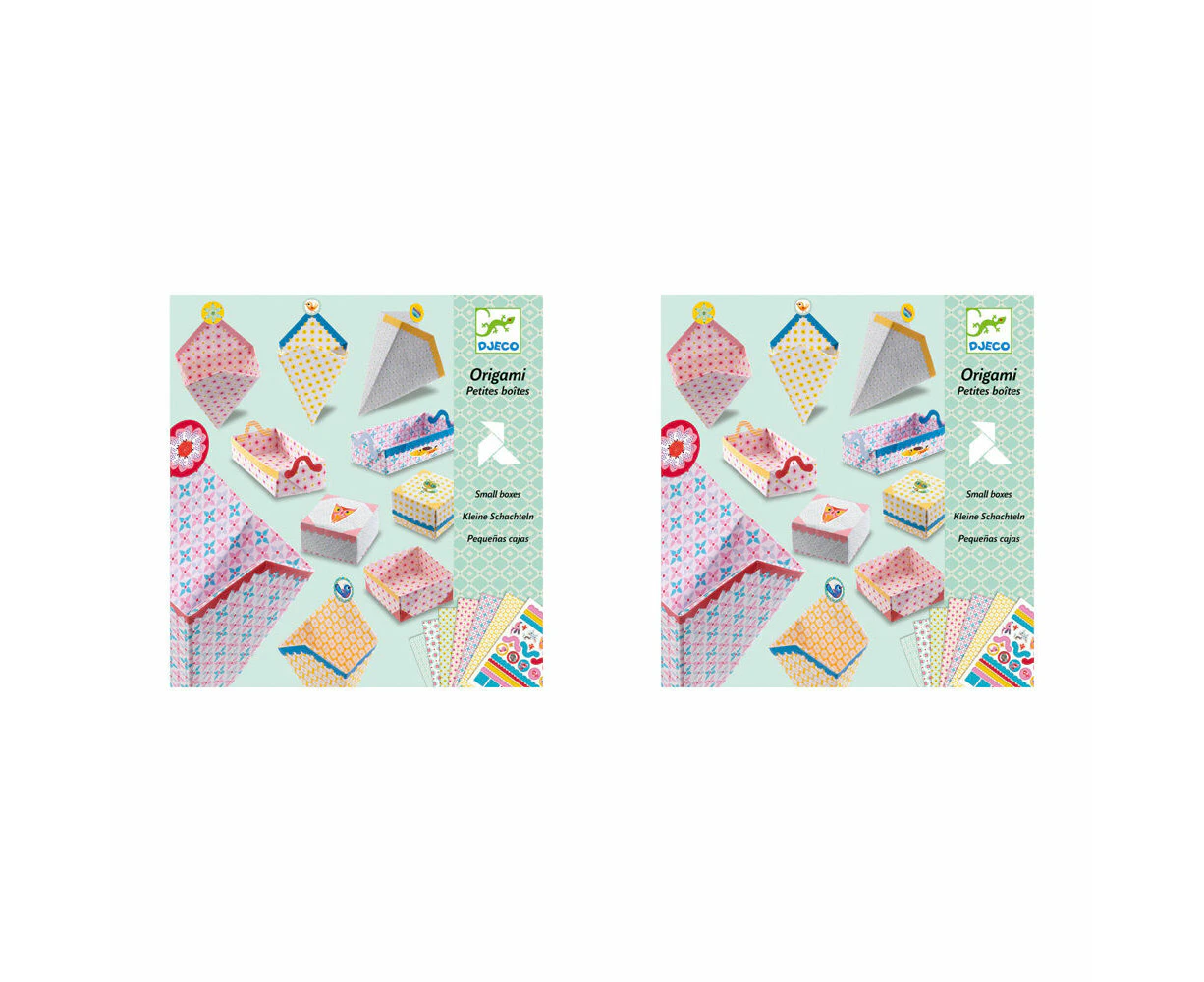 2x Djeco Small Boxes Origami Kids/Children Art/Craft Folding Activity Kit 7y+