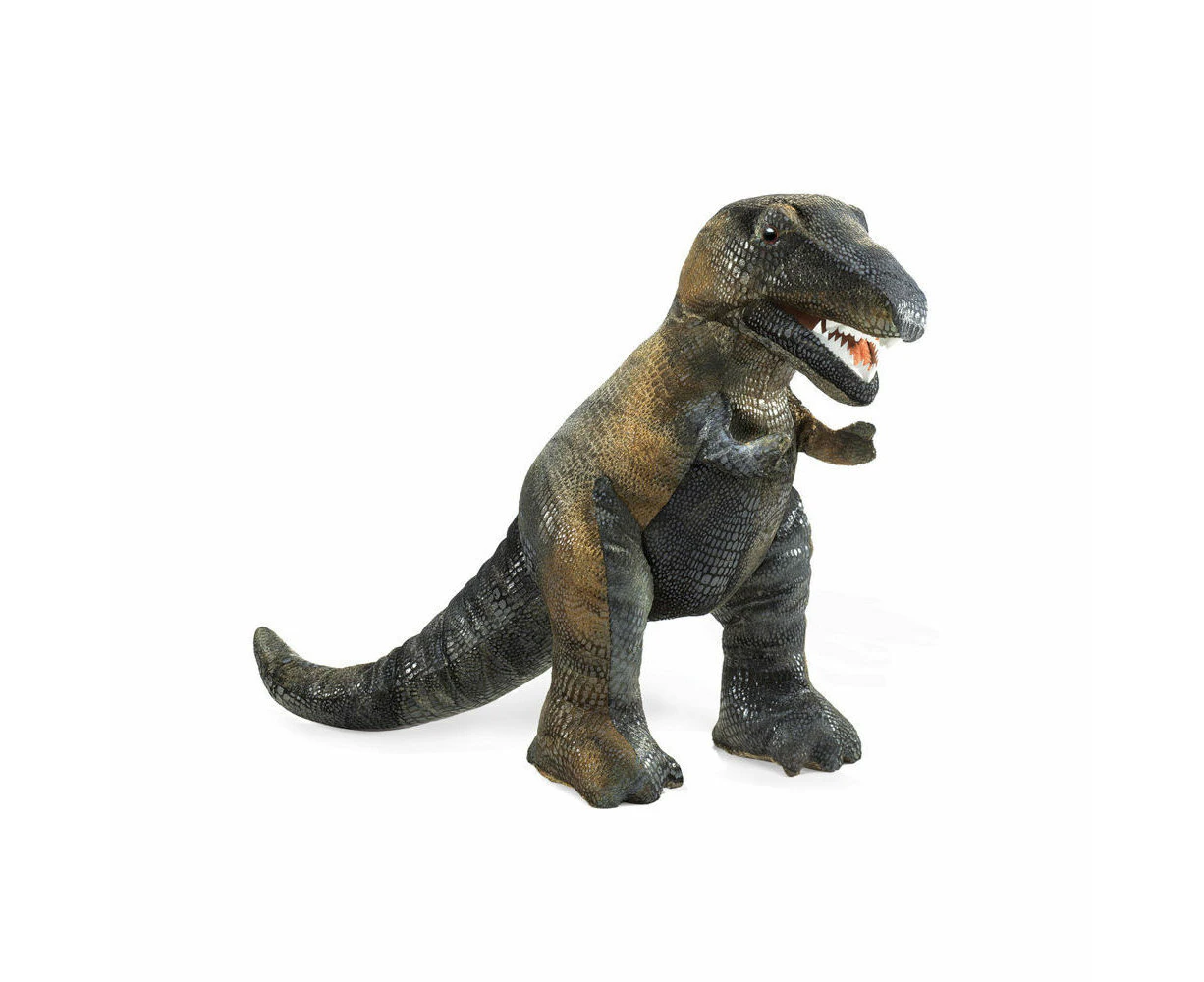 Folkmanis T-Rex Small Hand Puppet 38x36cm Kids Educational Toy Brown 3y+