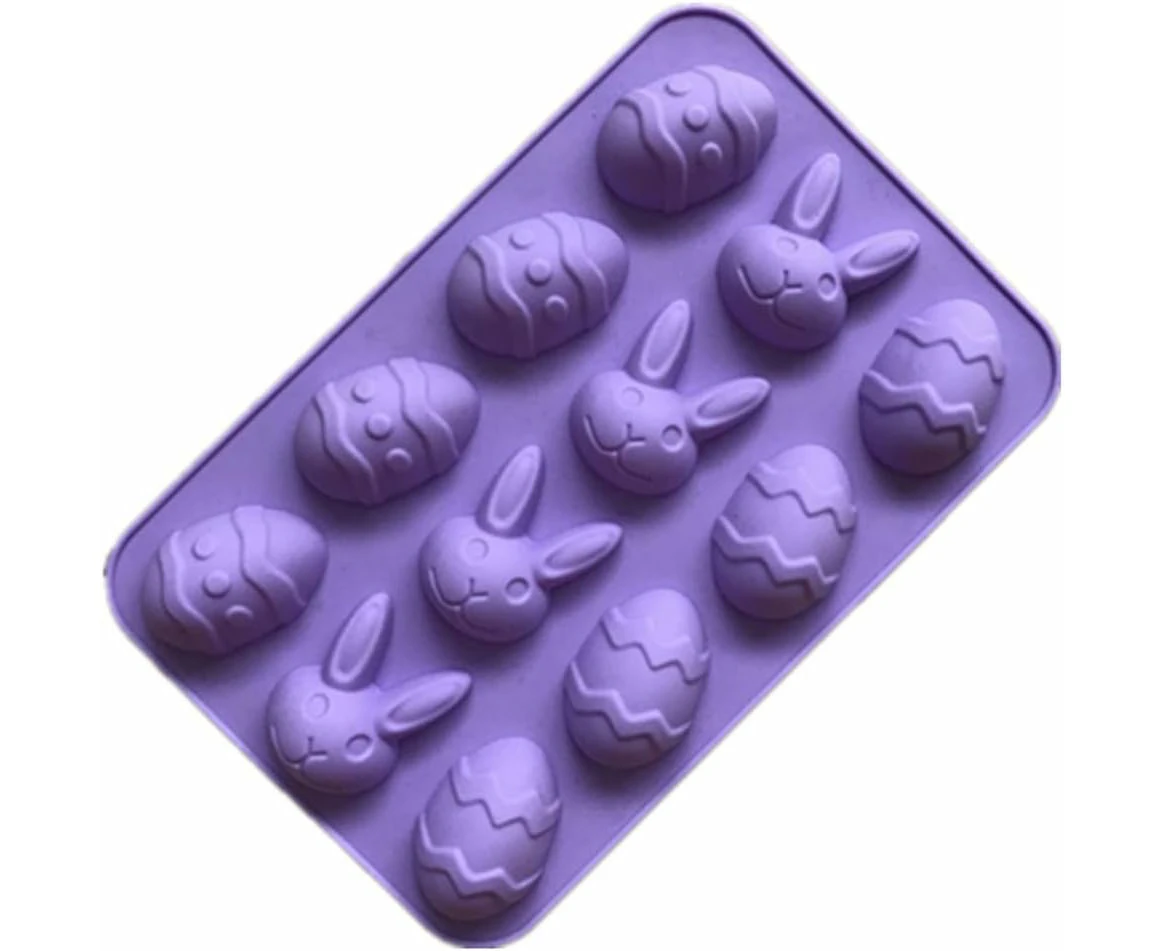 Silicone Chocolate Mold,Diy Easter Bunny Egg Cake Mold Silicone 3D Cake Decorating Mold For Birthday Valentine'S