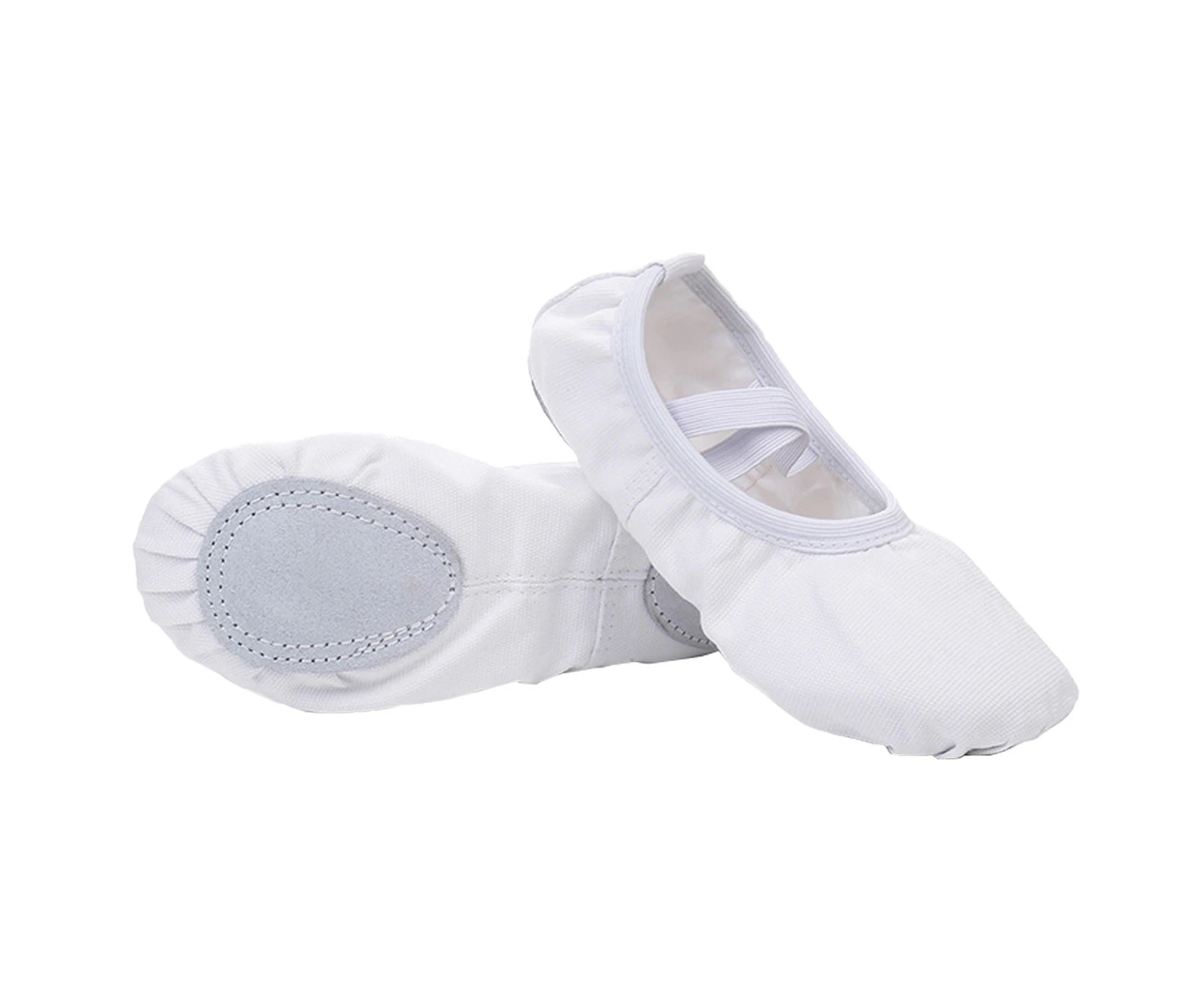 Ballet Shoes For Girls/Toddlers/Kids/Women, Leather Yoga Shoes/Ballet Slippers For Dancing,White,Size 30