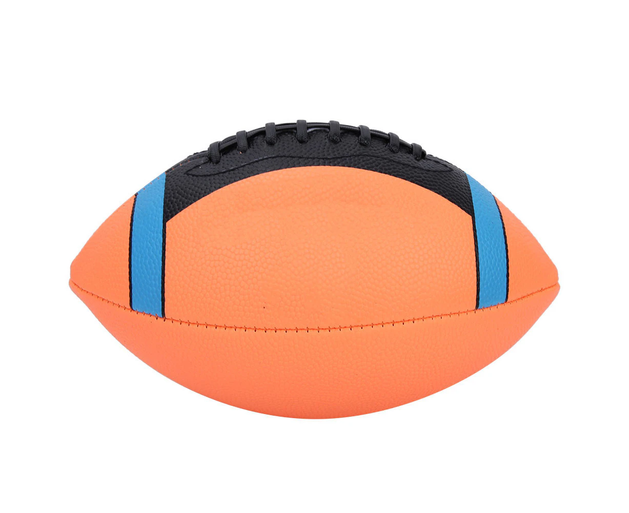 Rubber Size 3 Rugby American Football Training Practicing Accessory For Indoor/Outdoor(Orange)