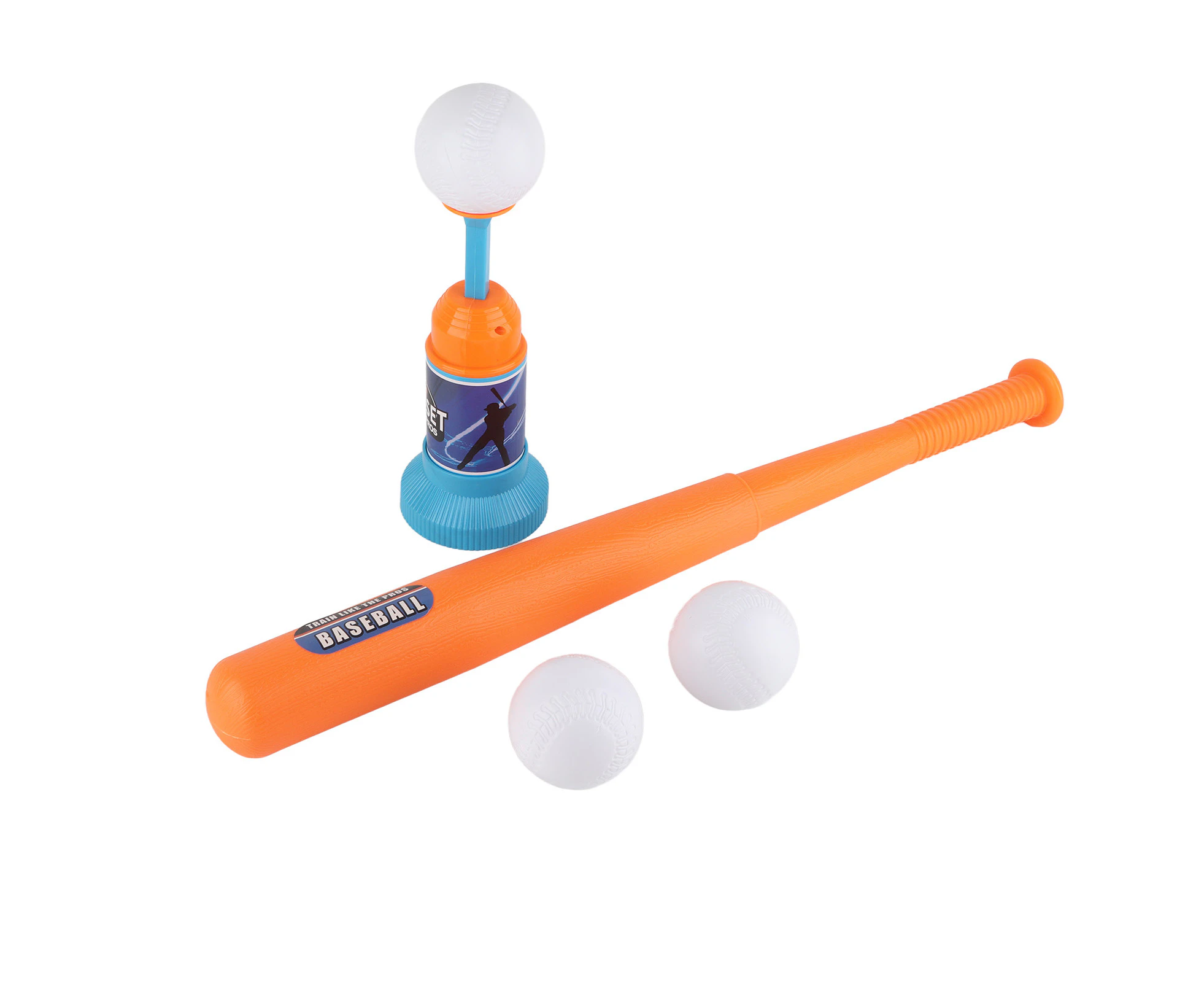 Kids Baseball Pitching Machine 3 Balls Baseball Bat Press Type Baseball Batting Toy For Outdoor