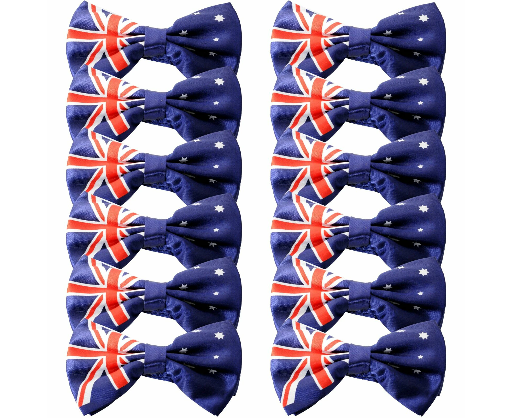 12x Australian Flag Bow Tie Patriotic Accessory Australia Day