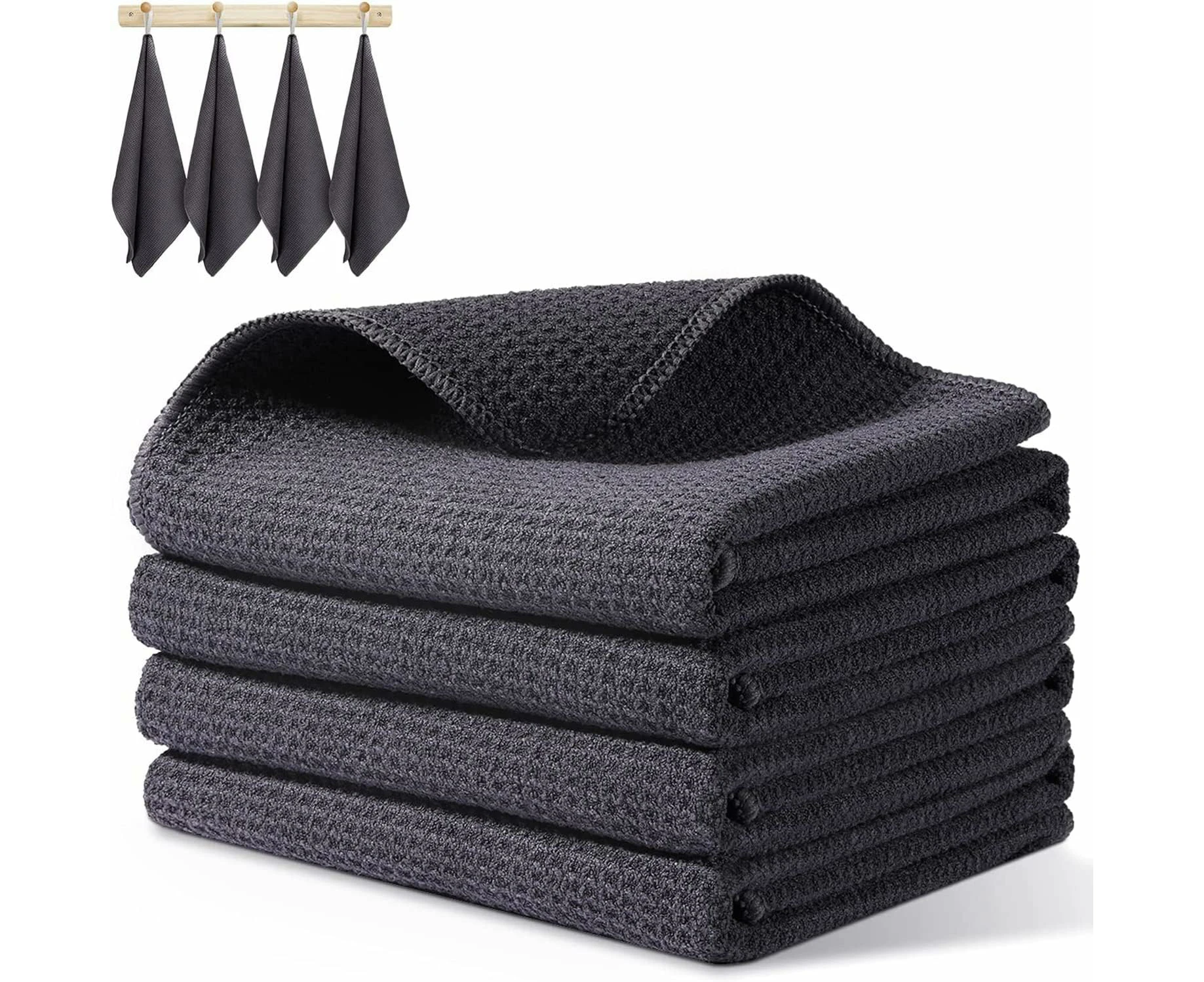 Torchons de Cuisine, 73 x 34cm Serviettes Microfibre Très Épais Super Absorbants, Torchon Vaisselle pour Nettoyage de Maison, Conception de