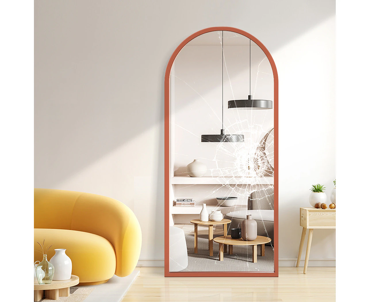 Yezi Full Length Mirrors Floor Dressing Standing Mirror Makeup Arch Bronze 1.8M