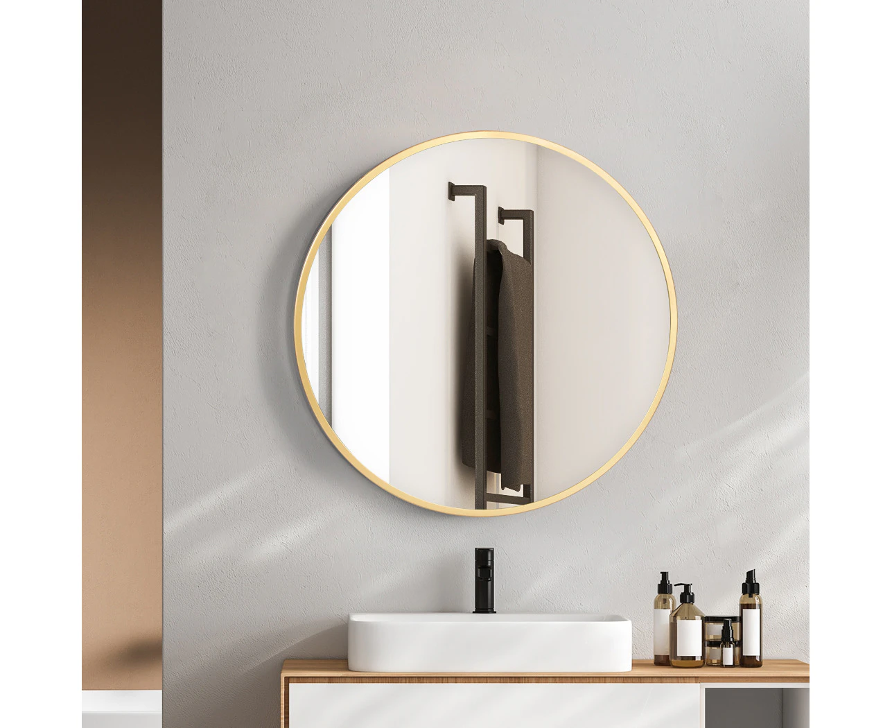 Yezi 60CM Round Bathroom Wall Mirror