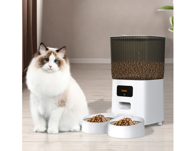 Pawz 5L Automatic Pet Feeder Dog Cat Auto Smart Food Dispenser Timer Feed 2 Bowl