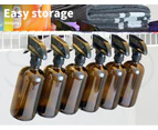 4x 500ml Amber Glass Spray Bottles Trigger Water Sprayer Aromatherapy Dispenser