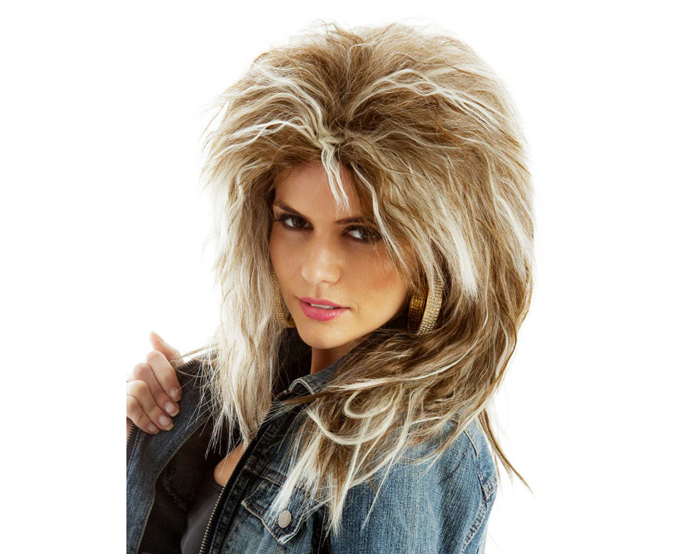 80's Rock Diva (Tina Turner) Wig Womens Costume Wigs - by Allaura