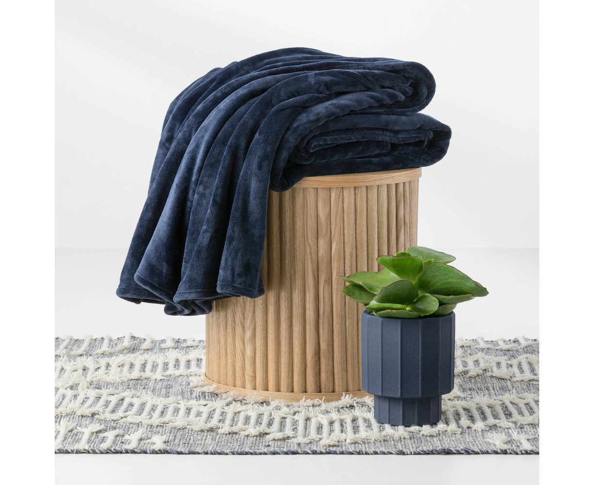 In2Linen Ultra Soft Mink Blanket 350GSM | Navy