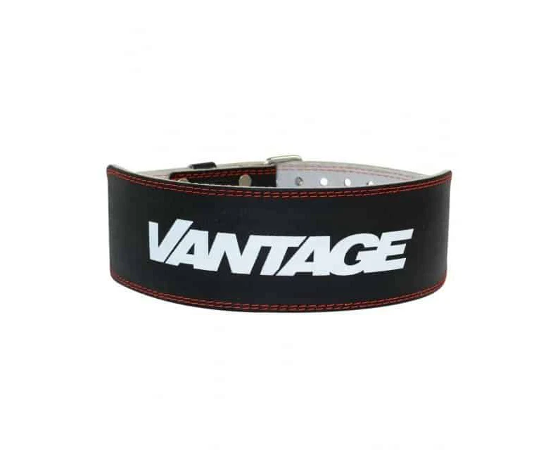 [VANTAGE STRENGTH] Leather Weightlifting Belt - Black