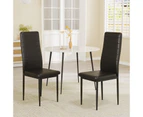 Advwin Dining Chairs Set of 2 Kitchen Chair Black