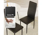 Advwin Dining Chairs Set of 2 Kitchen Chair Black