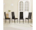 Advwin Dining Chairs Set of 2 Kitchen Chair Black