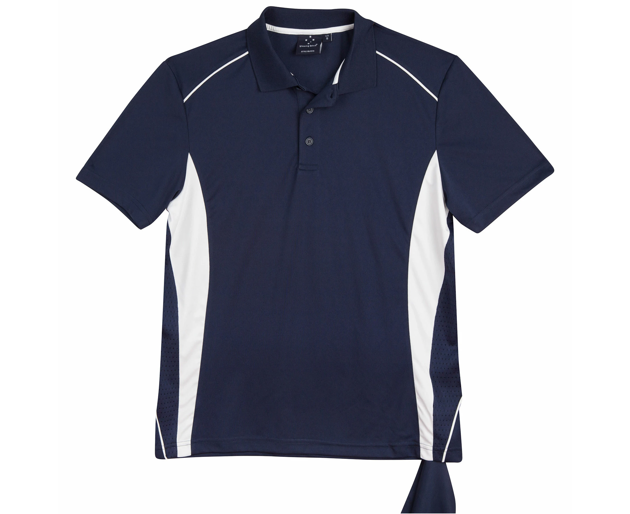 PASSION | Kids CoolDry Short Sleeve Contrast Polo - Navy+White