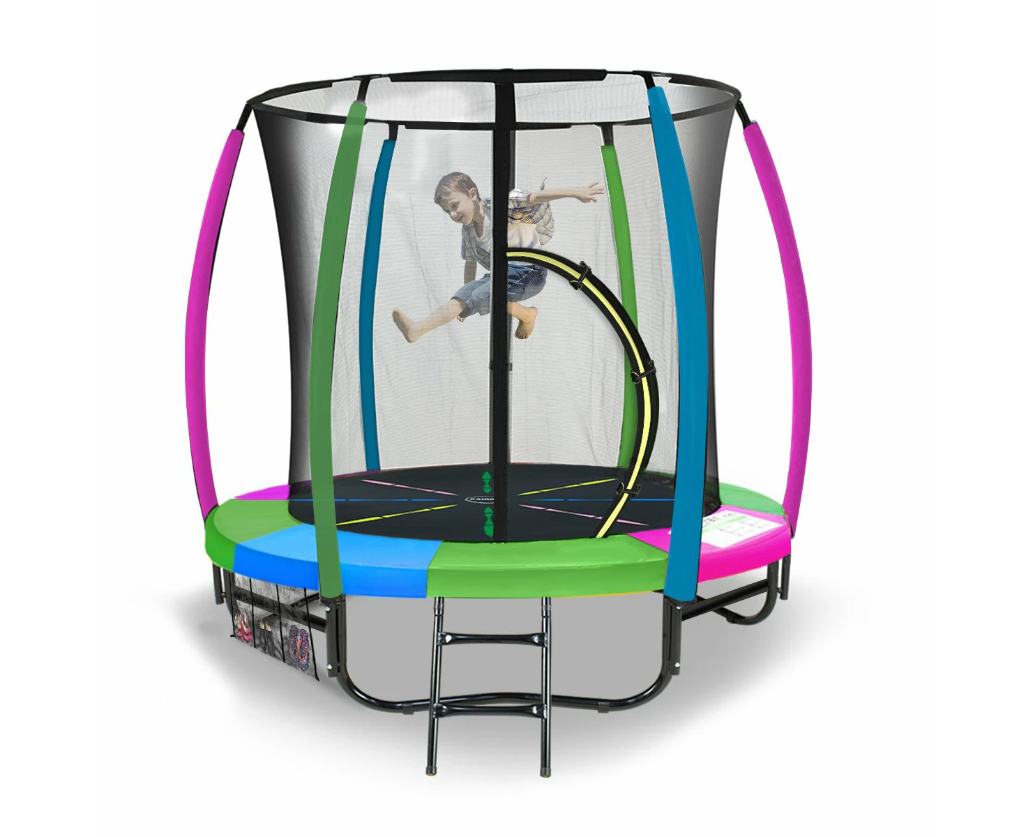 Kahuna 6 ft Trampoline with Rainbow Safety Pad