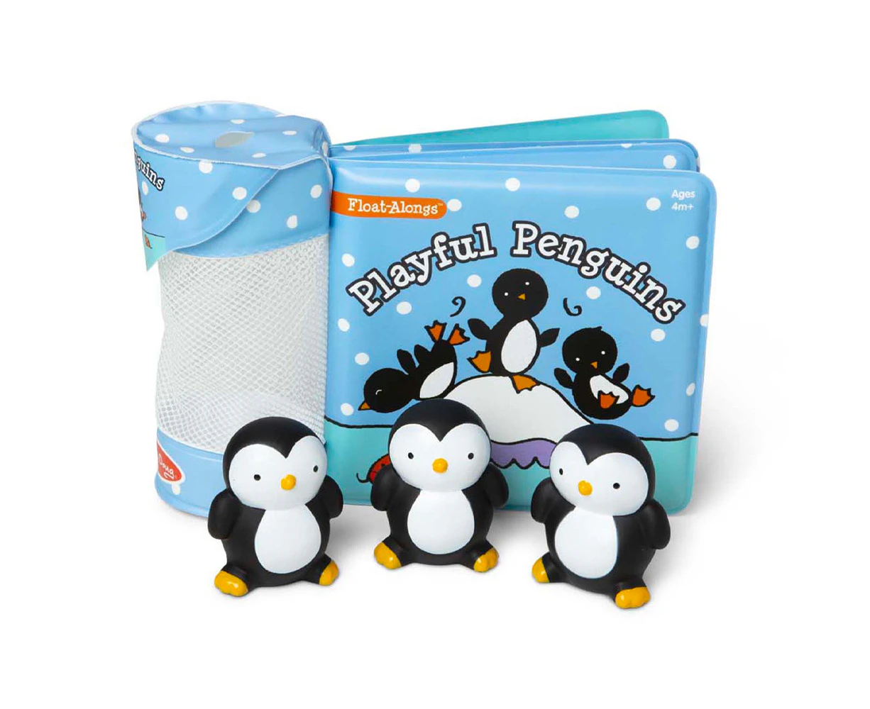 Melissa & Doug Float Alongs Baby/Toddler Penguins Book Bath/Water Play Toy Set