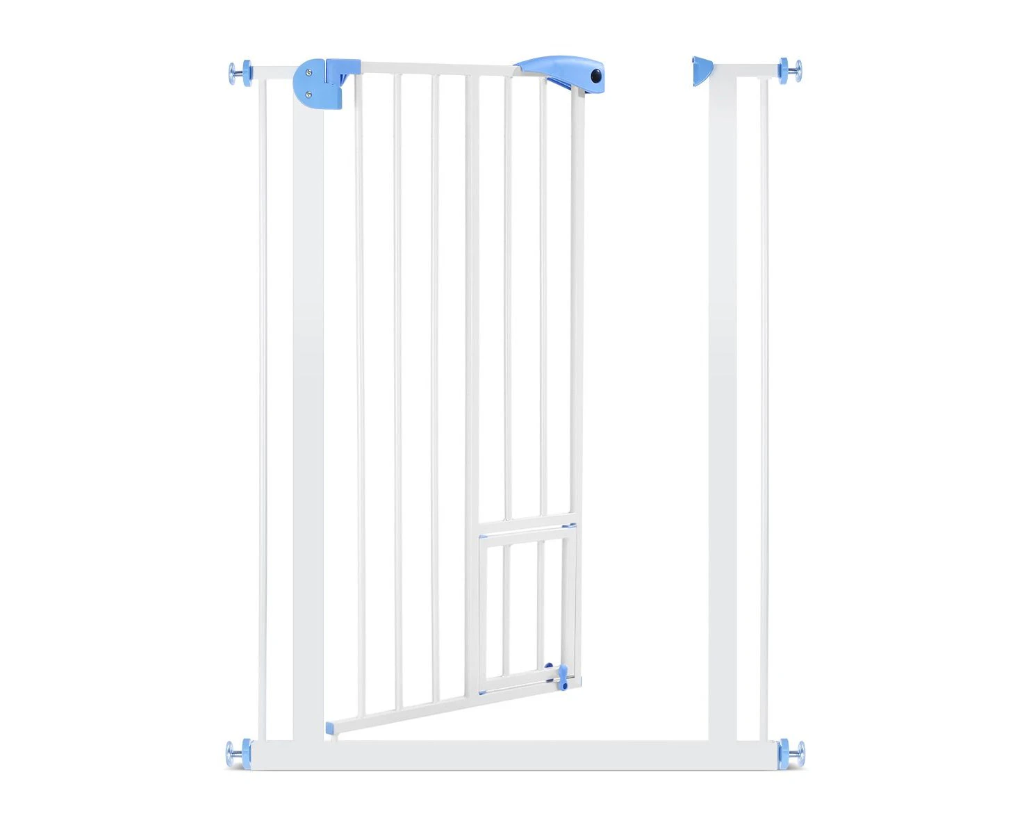 Baby Child Pet Safety Gate Stairway Barrier with Cat Door   100cm Tall