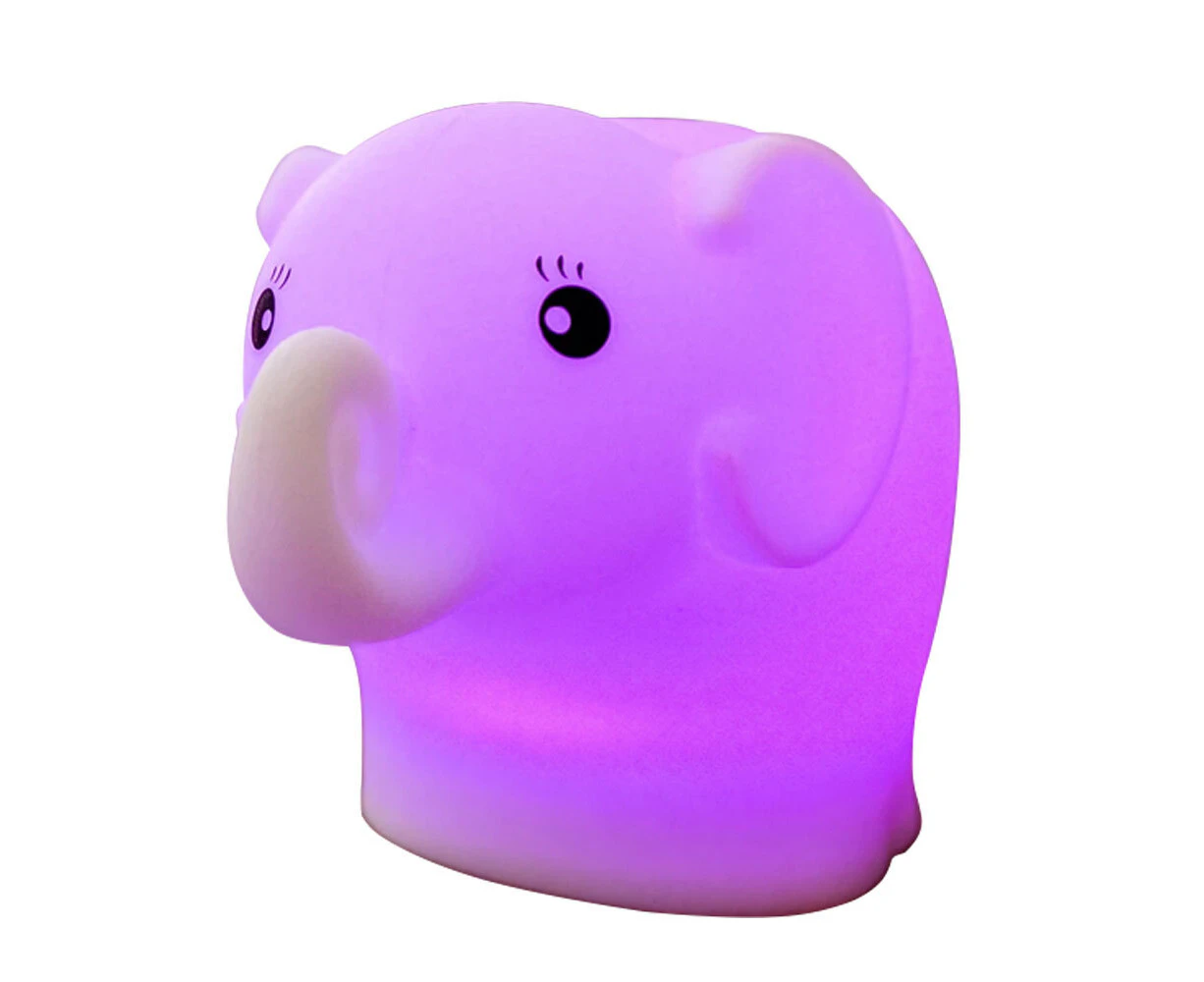 Baby Studio 12cm Soft Night Light/Silicone Baby/Children Nursery Lamp Elephant