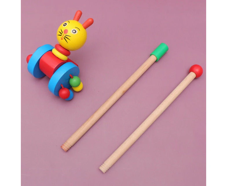 Baby Pushing Funny Car Toys Carts Toy Baby Walker Wooden Toys Pointed Mouth Duck