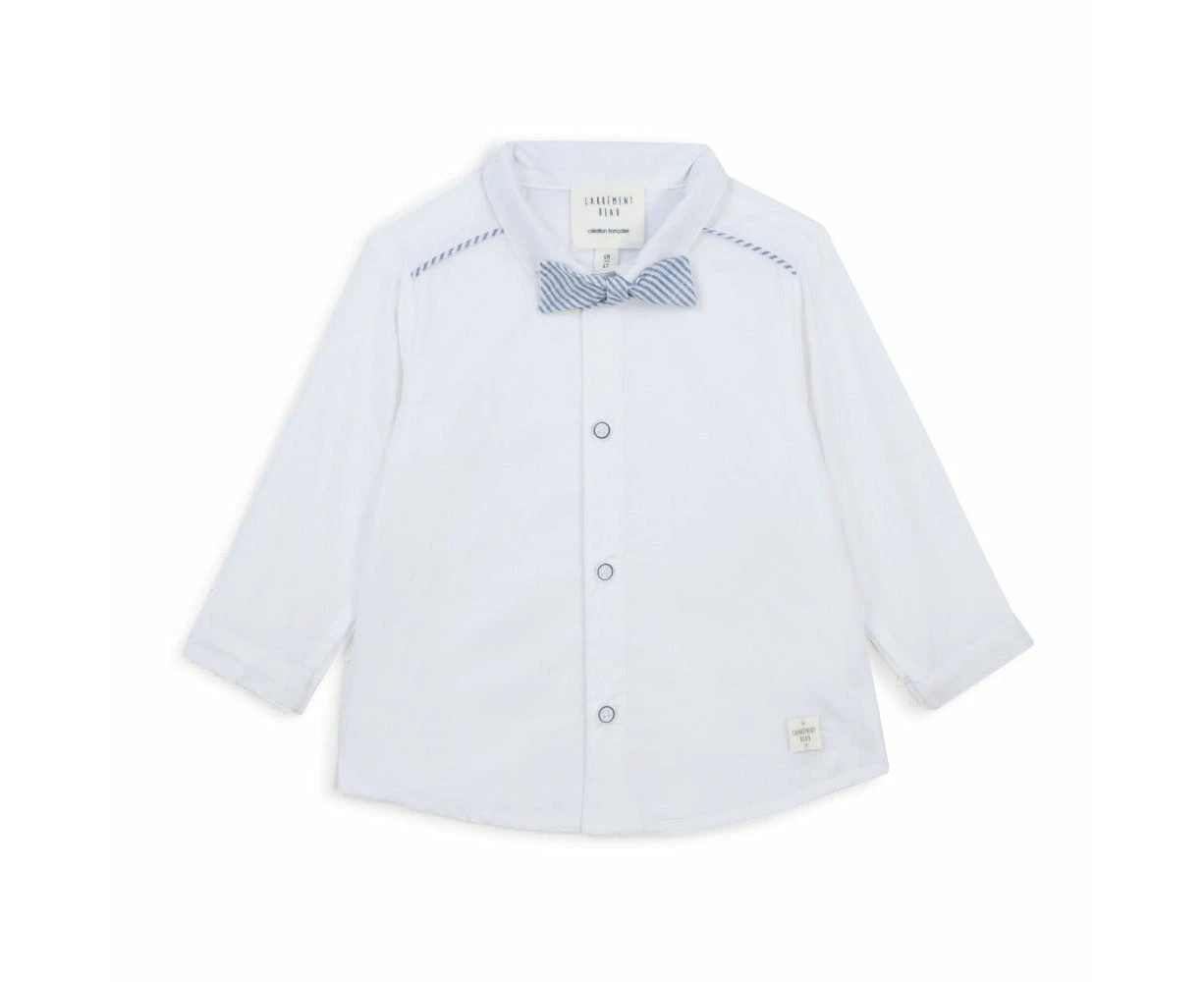 Carrement Beau Baby Boy White Shirt and Bow Tie