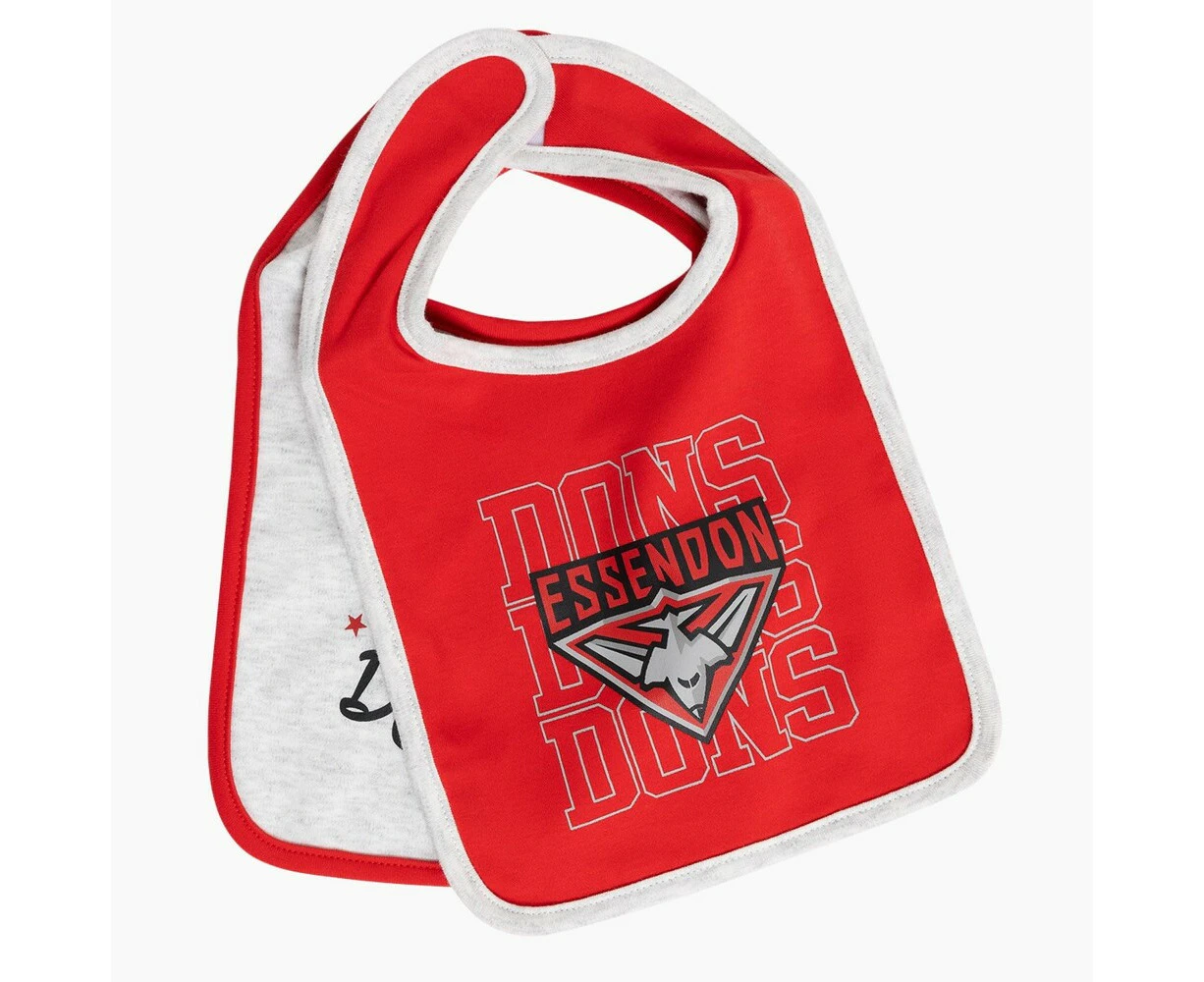 Essendon Bombers Baby 2-Pack Bibs