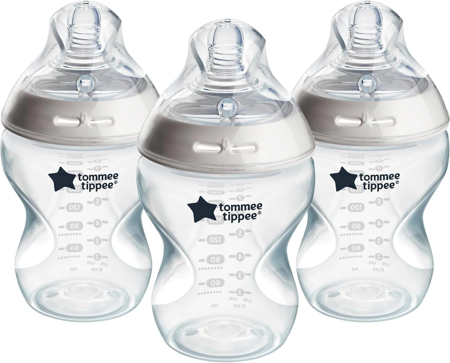 Tommee Tippee Baby Bottles, Natural Start Anti-Colic Baby Bottle with Slow Flow Breast-Like Teat, 260ml, 0m+, Self-Sterilising, Baby Feeding Essentials, Pa