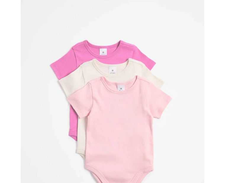 Target Baby Organic Cotton Bodysuits 3 Pack - Pinks