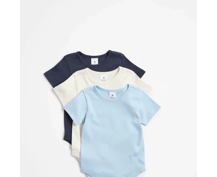 Target Baby Organic Cotton Bodysuits 3 Pack - Blues