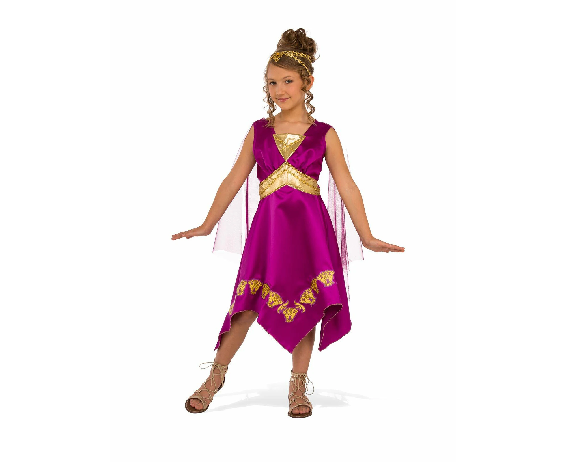 Rubies Grecian Goddess Girls/Kids Satin Dress Up Party Costume Outfit