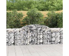 vidaXL Arched Gabion Baskets 5 pcs 300x50x80/100 cm Galvanised Iron