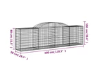 vidaXL Arched Gabion Baskets 5 pcs 300x50x80/100 cm Galvanised Iron