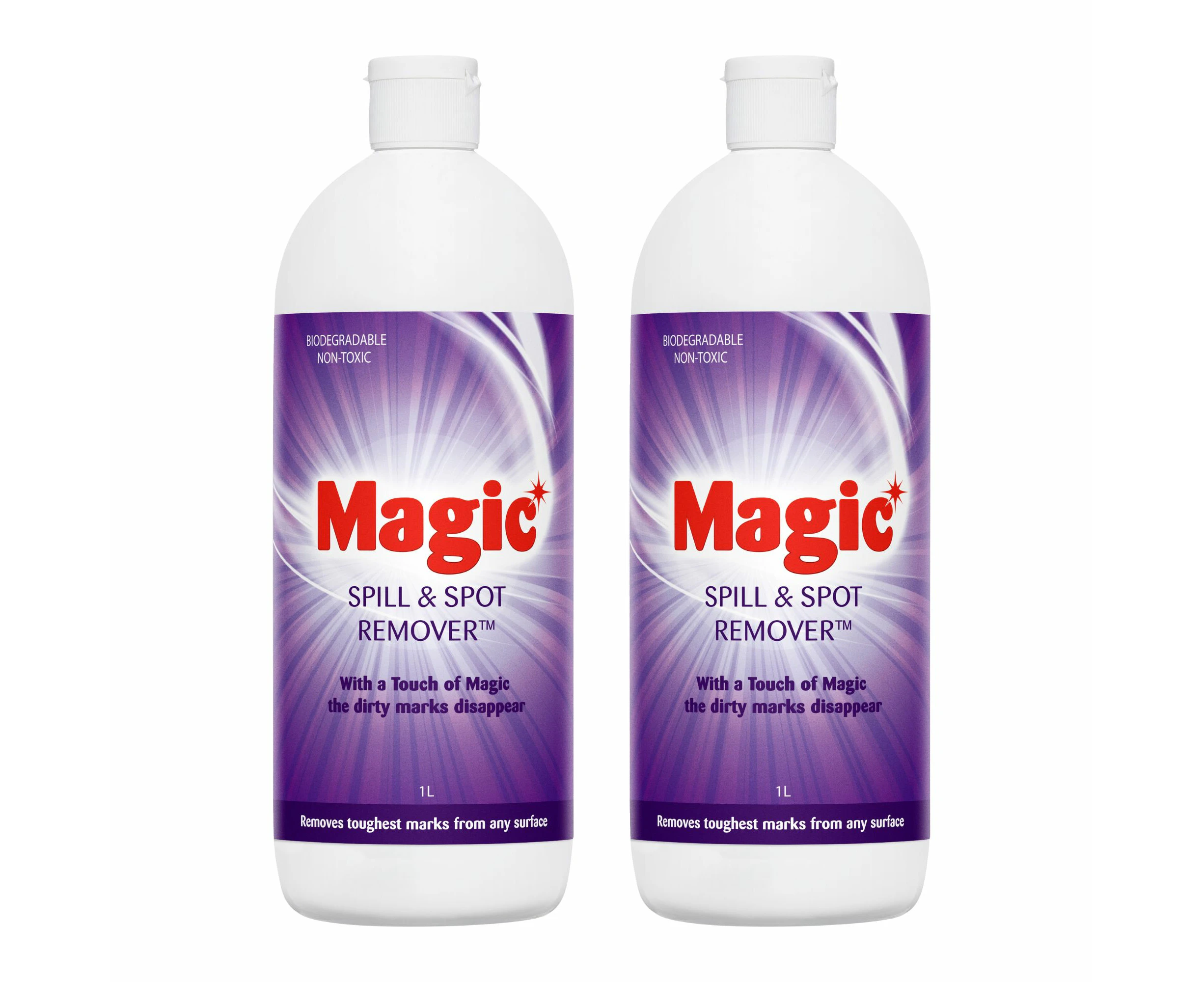 2 x Magic Spill & Spot Remover Bleach-free, Perfect for Spills of all Kinds, Septic and Grey Water Safe 1L